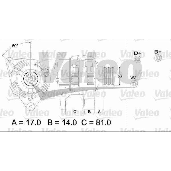 Genuine Valeo fits Alternator Exchange 13Vi284 Valeo  - Dynamic Drive