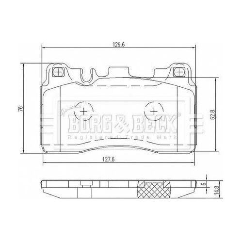 Genuine Borg & Beck Rear Brake Pads fits CE Class 205212 AMG C63 1014 BBP2653 Borg & Beck  - Dynamic Drive