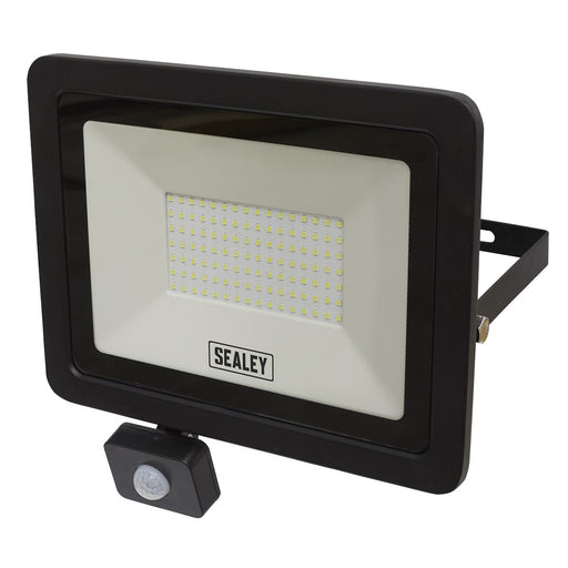 Sealey Extra Slim Floodlight with PIR Sensor 100W SMD LED LED115PIR Sealey  - Dynamic Drive