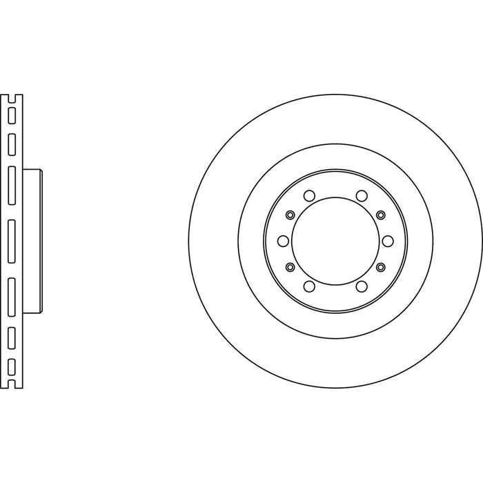 Genuine APEC Front Brake Discs & Pads Set Vented for Mitsubishi Pajero/Shogun