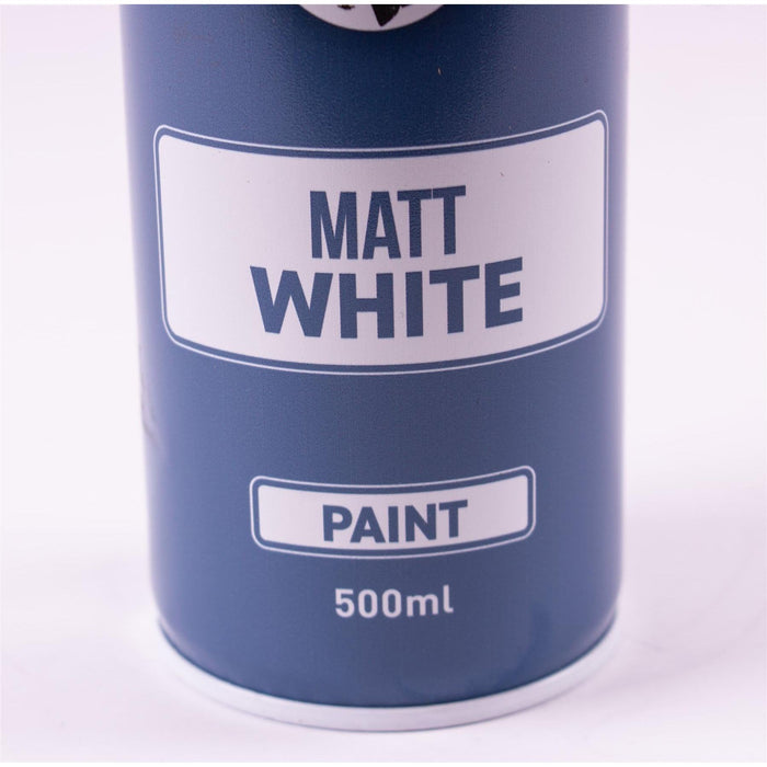 PMA Aerosol Spray Paint Matt White Acrylic High Coverage 500ml PMA  - Dynamic Drive