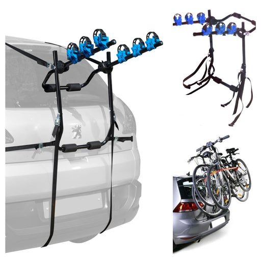 Ford Fiesta MK6 2001-2008 3 Bike Carrier Rear Boot Mounted Cycle Rack UKB4C  - Dynamic Drive