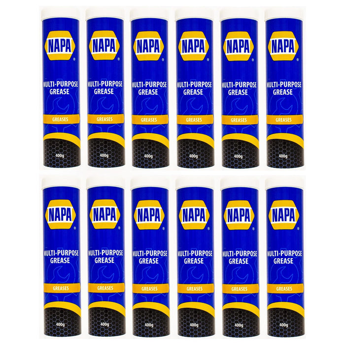 12x NAPA Multi Purpose Cartridge Grease 400g Cartridge Tube LM2