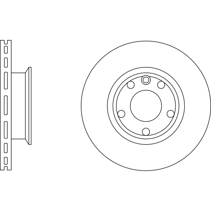 Genuine APEC Front Brake Discs & Pads Set Vented for VW Transporter/Caravelle