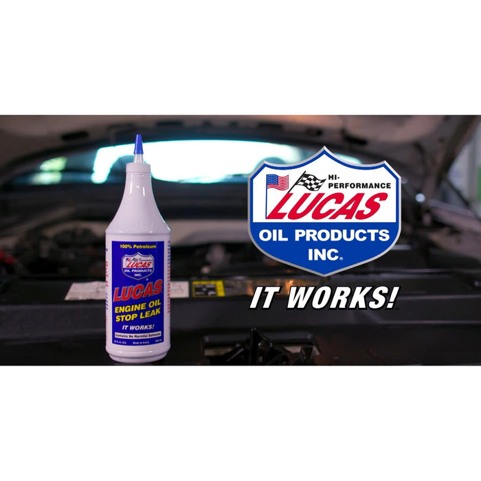 2 x LUCAS ENGINE OIL STOP LEAK 946ml Stops Leaks Rejuvenates Seals & Gaskets