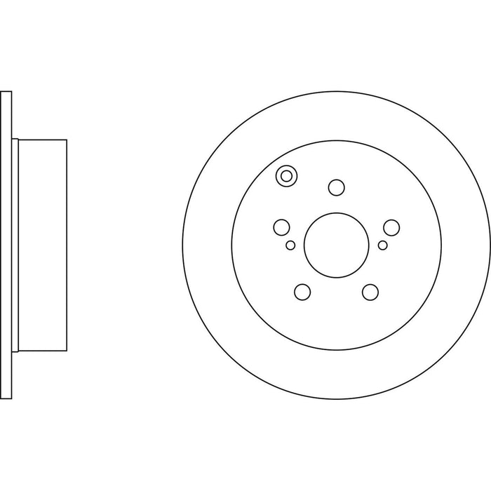 Genuine APEC Rear Brake Discs & Pads Set Solid for Toyota Prius