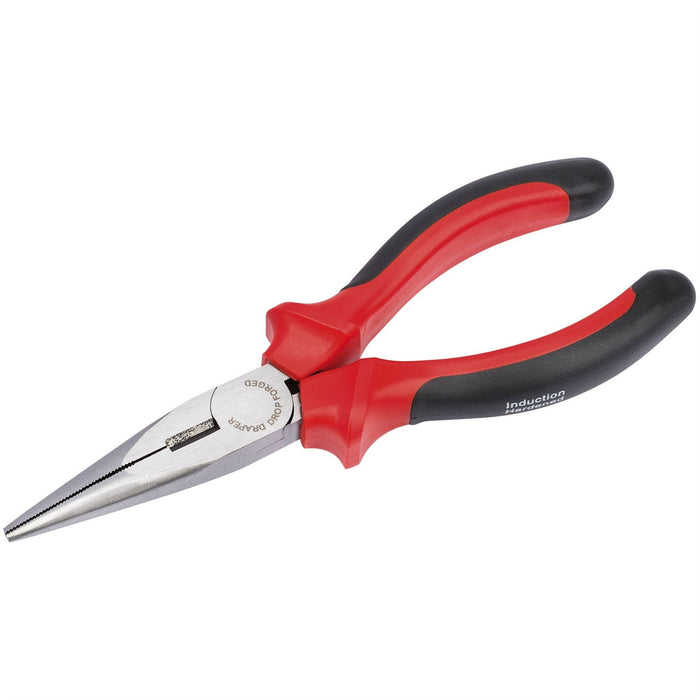 Draper Heavy Duty Long Nose Pliers with Soft Grip Handles, 165mm 67997 Draper  - Dynamic Drive