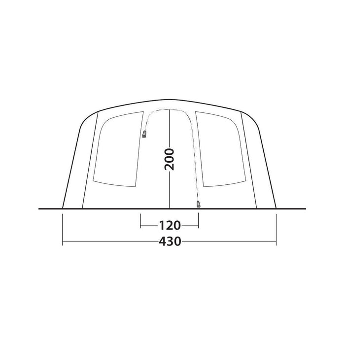 Outwell Stonehill 7 Berth Air Tent Five Room Tunnel Inflatable Tent Outwell  - Dynamic Drive