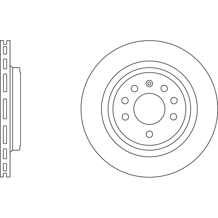 Apec Brake Disc Rear Fits Cadillac Bls Fiat Croma Opel Signum Vectra Saab 9-3 Va