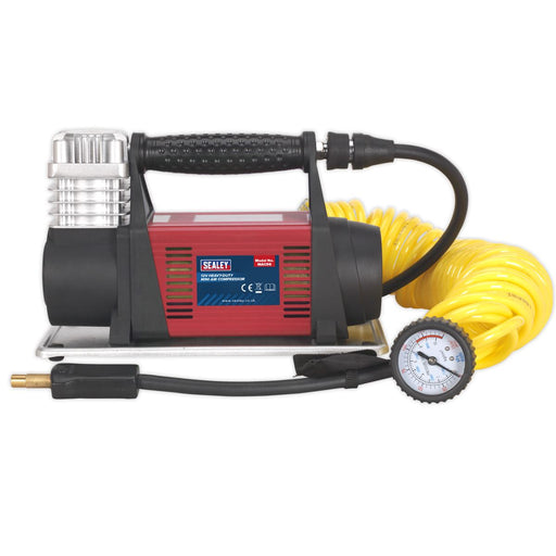 Sealey Tyre Inflator/Mini Air Compressor 12V Heavy-Duty MAC06 Sealey  - Dynamic Drive