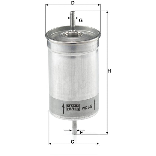 Genuine Mann Fuel Filter for Ford / Volvo WK849 Mann & Hummel  - Dynamic Drive