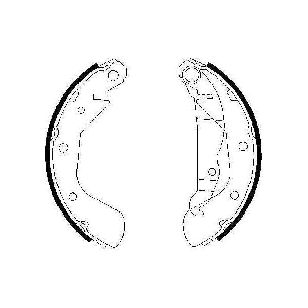 Genuine Bosch Brake Shoe Bs851 fits Vauxhall Corsa - 1.2 - 00-04 0986487613