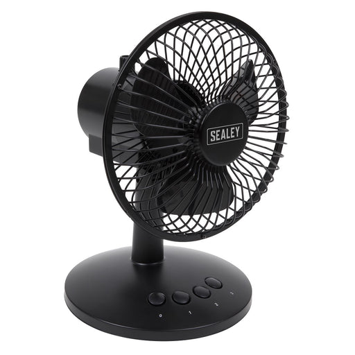 Sealey Oscillating USB Desk Fan 3-Speed 6" SFF6USB Sealey  - Dynamic Drive