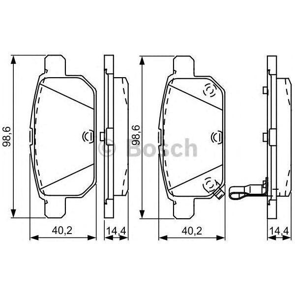 Genuine Bosch Brake Pad Set Bp1590 fits Suzuki Swift VVT - 1.2 - 10- 0986495301