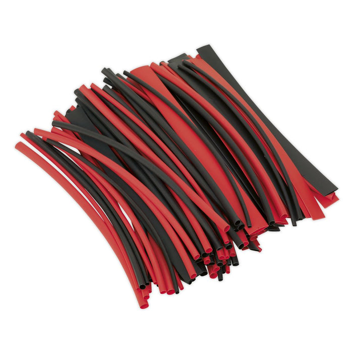 Sealey Heat Shrink Tubing Black & Red 200mm 100pc HST200BR Sealey  - Dynamic Drive