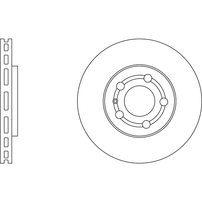 Apec Brake Disc Front Fits Audi A2 A3 Seat Cordoba Ibiza Leon Toledo Skoda Fabia