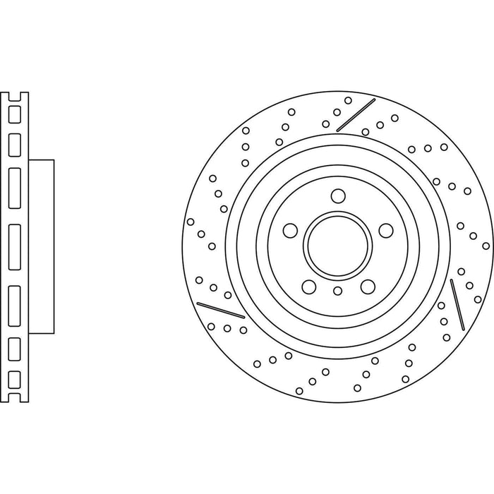 Apec Brake Disc Rear Fits Mercedes Gl Class Gle Gls M