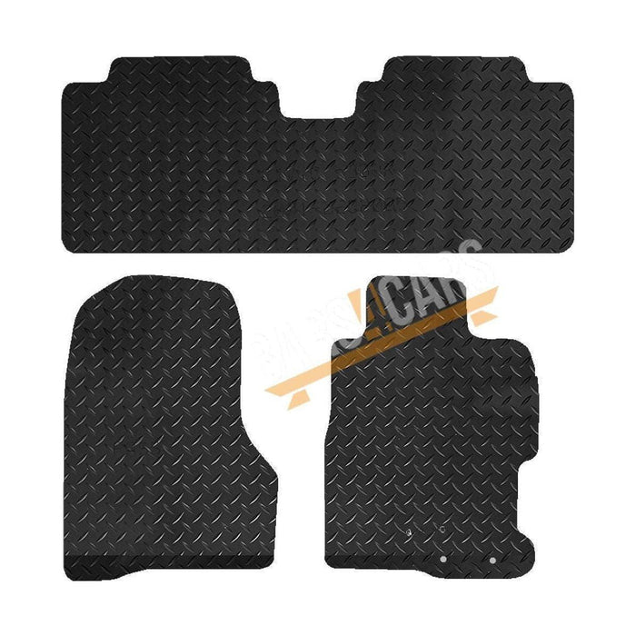 Tailored Rubber Car Mats for Honda Civic 01-06 5 Door Set of 3 With 2 Clips UKB4C  - Dynamic Drive