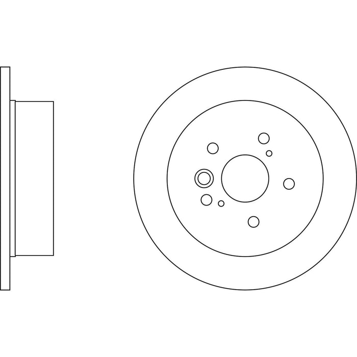 Genuine APEC Rear Brake Discs & Pads Set Solid for Toyota Previa / Estima