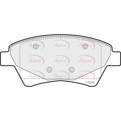 Apec Brake Pads Front Fits Renault Scenic Apec  - Dynamic Drive