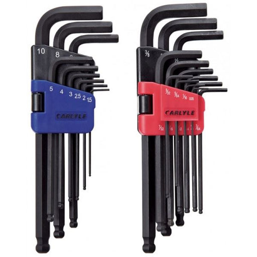 Carlyle Hand Tools Hex Key Set Long Ball Short & Long Arm Metric & SAE Carlyle Hand Tools Carlyle Hand Tools  - Dynamic Drive