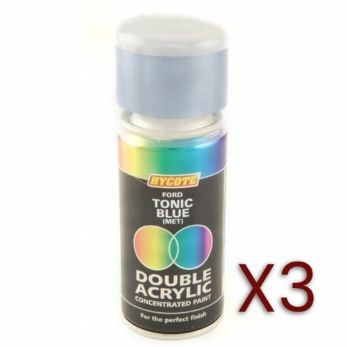 3x Hycote Aerosol Paint for Ford Tonic Blue (Metallic) 150ml Hycote  - Dynamic Drive