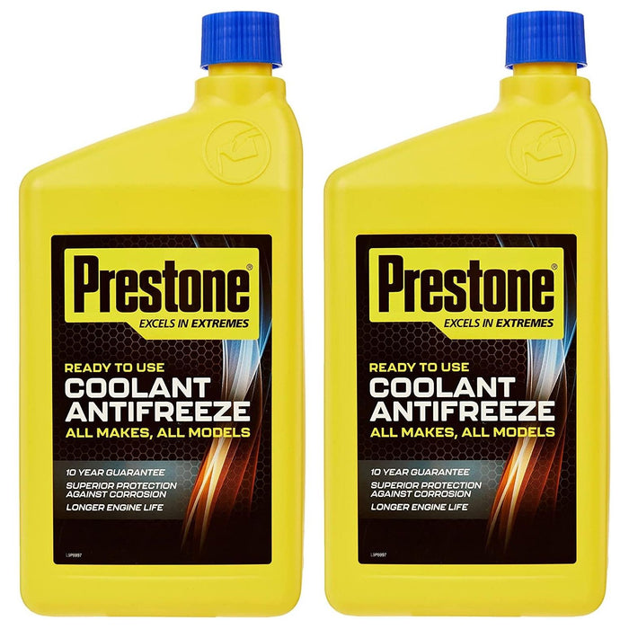 2x Prestone Coolant Antifreeze Ready to Use Universal Summer Winter -37°C