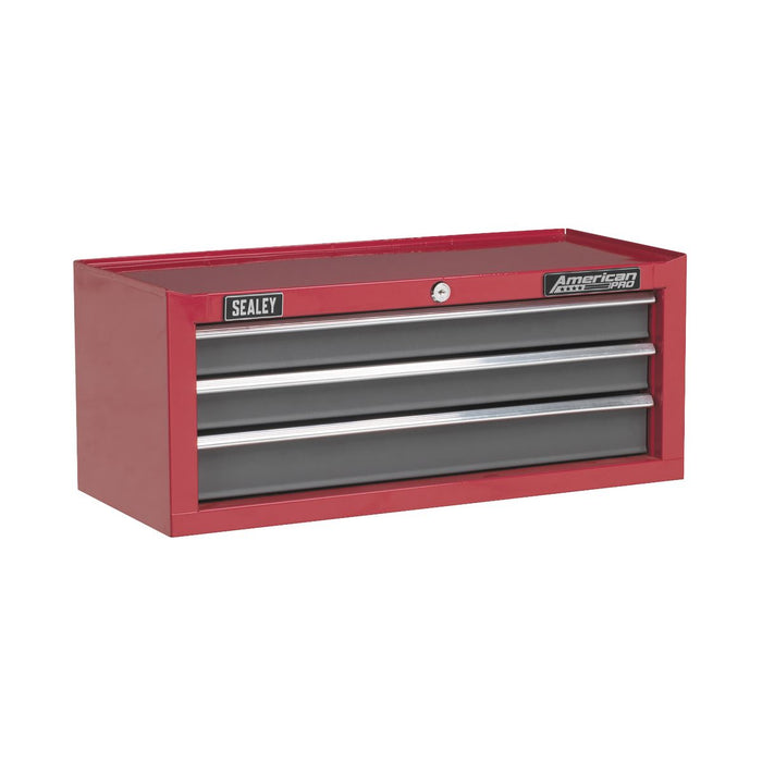 Sealey Mid-Box 3 Drawer with Ball-Bearing Slides Red/Grey AP22309BB Sealey  - Dynamic Drive