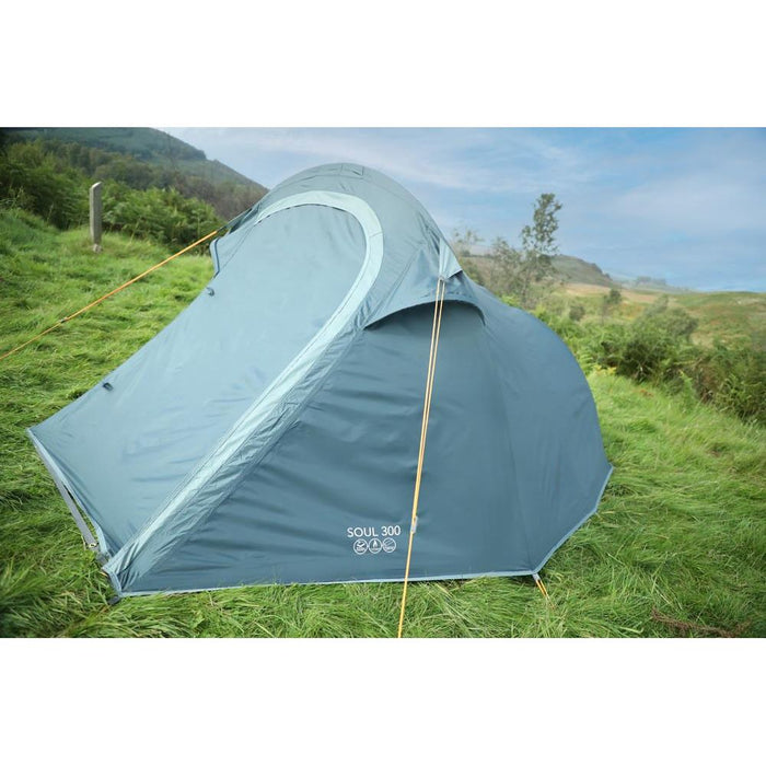 Vango Soul 300 Tent 3 Person Man Waterproof Outdoor Camping Hiking Festival Vango  - Dynamic Drive