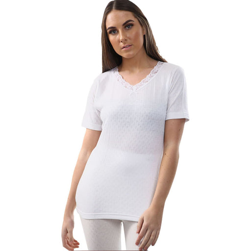 Thermal White short Sleave Ladies shirt mixed sizes 2361 Unbranded  - Dynamic Drive