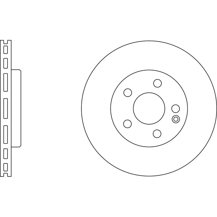 Genuine APEC Front Brake Discs & Pads Set Vented for Mercedes-Benz A-Class