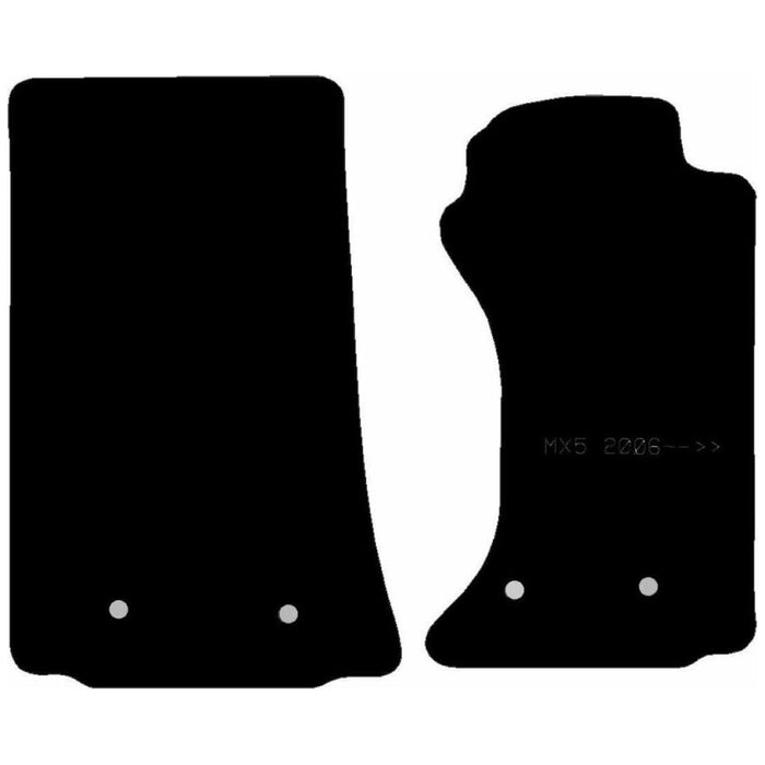 Fully Tailored Black Carpet Car Mats for Mazda Mx5 06-14 Set of 2 With 4 Clips UKB4C  - Dynamic Drive