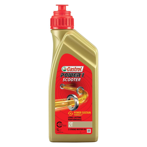 Castrol Power 1 Scooter 2T - 2 Stroke - Semi Synthetic - 1 Litre Castrol  - Dynamic Drive