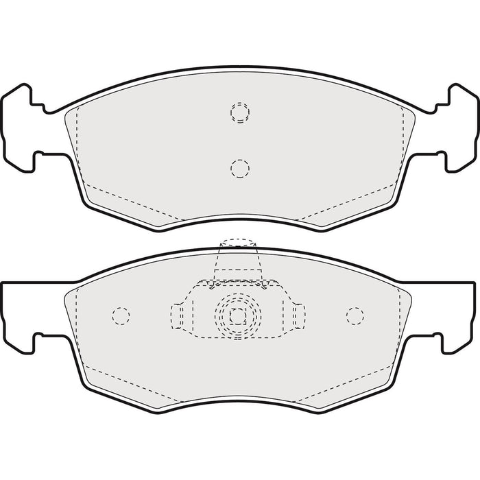 Apec Brake Pads Front Fits Fiat Doblo Punto Apec  - Dynamic Drive