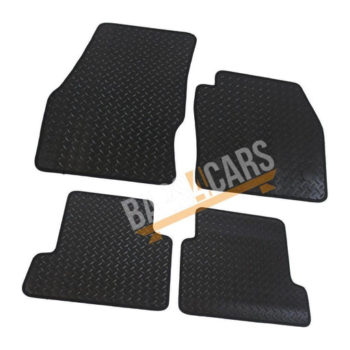 White Trim Tailored Black Rubber Car Mats for Ford Kuga 13> 15 Set of 4 With 2 Clips UKB4C  - Dynamic Drive