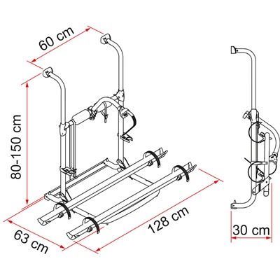 Fiamma Motorhome Carry Bike UL Black 2 Cycle Carrier