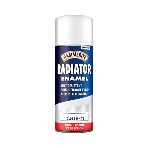 Hammerite Radiator Aerosol Paint - Gloss White - 400ml Hammerite  - Dynamic Drive