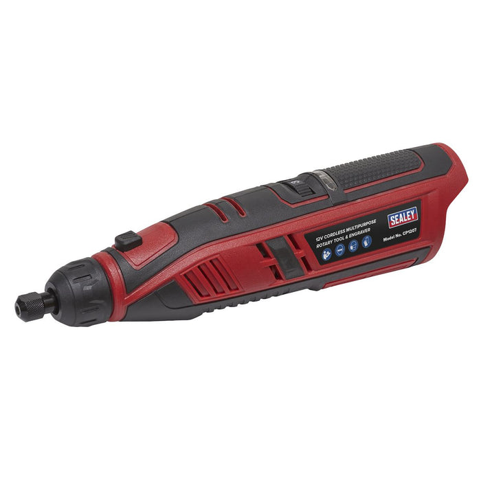 Sealey 12V 49 Piece Cordless Multipurpose Rotary Tool and Engraver Kit Body Only Sealey  - Dynamic Drive