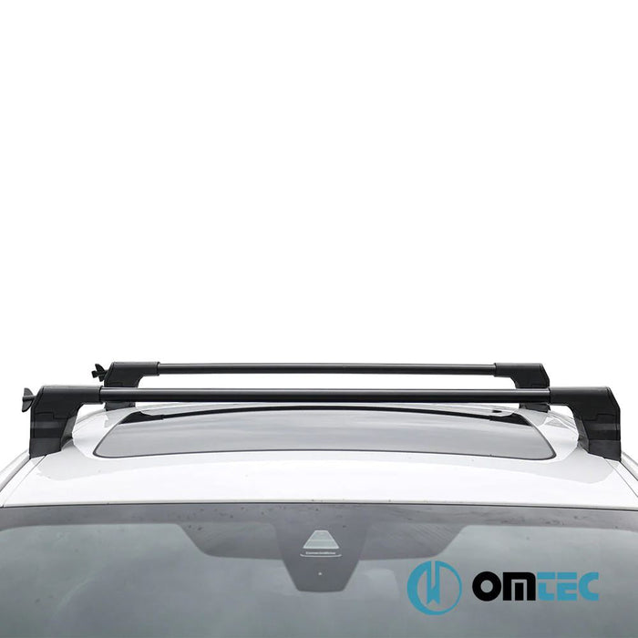 Aluminium Roof Bars Rack Black fits Land Rover Range Rover Vogue 2002-2018 L322 Omtec  - Dynamic Drive