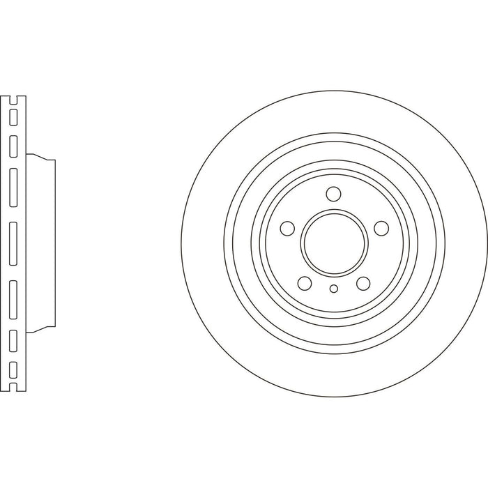 Genuine APEC Rear Brake Discs & Pads Set Vented for Mercedes-Benz M-Class