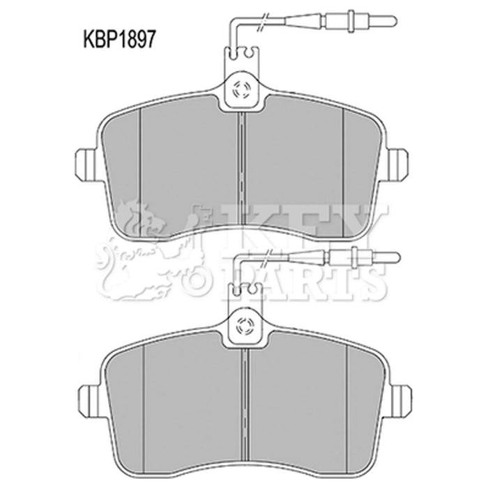 Genuine Key Parts KBP1897 Front Brake Pads-Includes Wear Indicators (TRW)