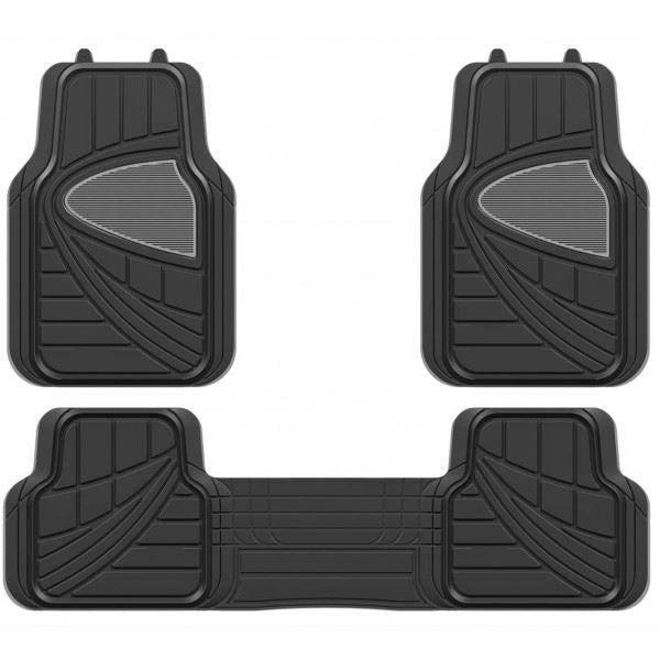 Streetwize Universal Rubber Mat Set - Luxury (With Full Cross Rear) - 4 Piece