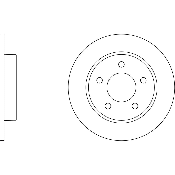 Genuine APEC Rear Brake Discs & Pads Set Solid for Mazda Mazda3