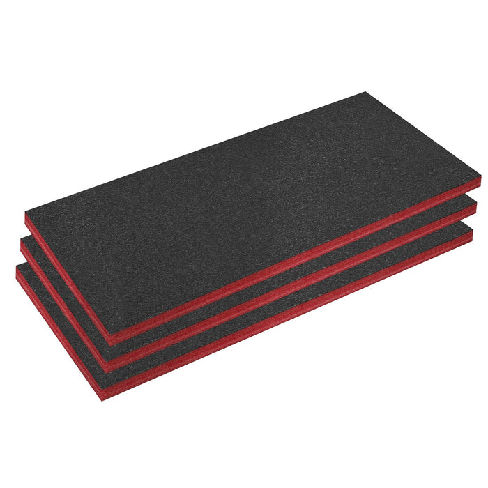 Sealey Easy Peel Shadow Foamï Red/Black 50mm Pack of 3 SFPK50R