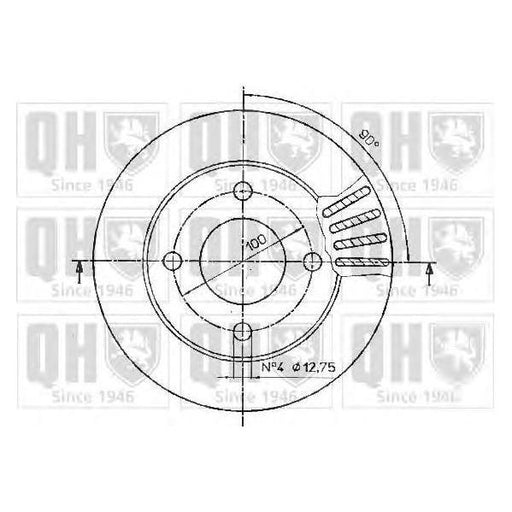 Quinton Hazell QH Brake Disc Front - Int Vented - D:214 - 4* Quinton Hazell  - Dynamic Drive