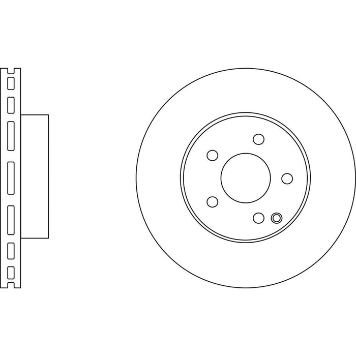 Apec Brake Disc Front Fits Mercedes C Class E Slc Slk Drilled Version Dsk2808