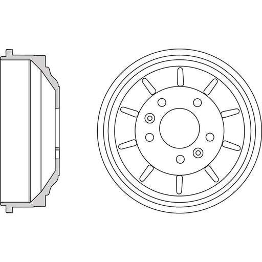 Apec Brake Drum Rear Fits Citroen Dispatch Fiat Scudo Peugeot Expert Apec  - Dynamic Drive