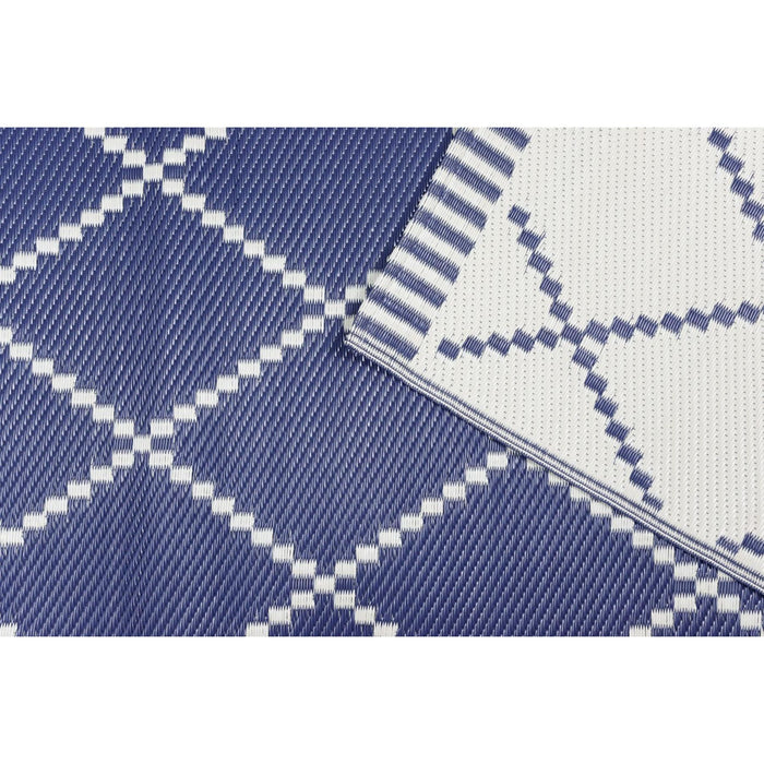 Outdoor Garden Rug Portable Mat for Decking Patio Reversible Navy 120 x 180cm Gardenwize  - Dynamic Drive