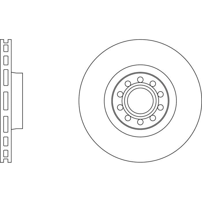 Genuine APEC Front Brake Discs & Pads Set Vented for VW Phaeton