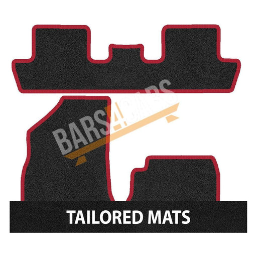 Fully Tailored Red Trim Carpet Mats Peugeot 5008 10> Set of 3 XL With 2 Clips UKB4C  - Dynamic Drive